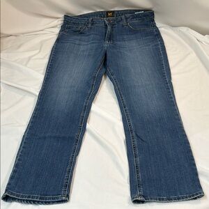 Lee Straight Leg Blue Denim Jeans Size 14